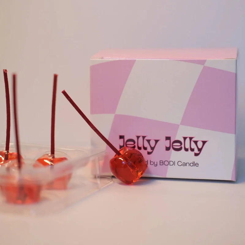 Cherry Jelly Candles (Set of 4) by Bodi Candle