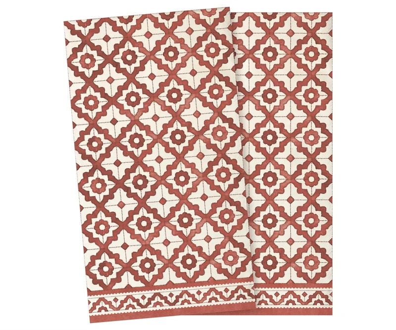 MAILEG Napkin,Mosaic,Large Rød