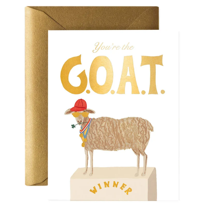 You're The G.O.A.T Greetings Card by Rifle Paper Co.