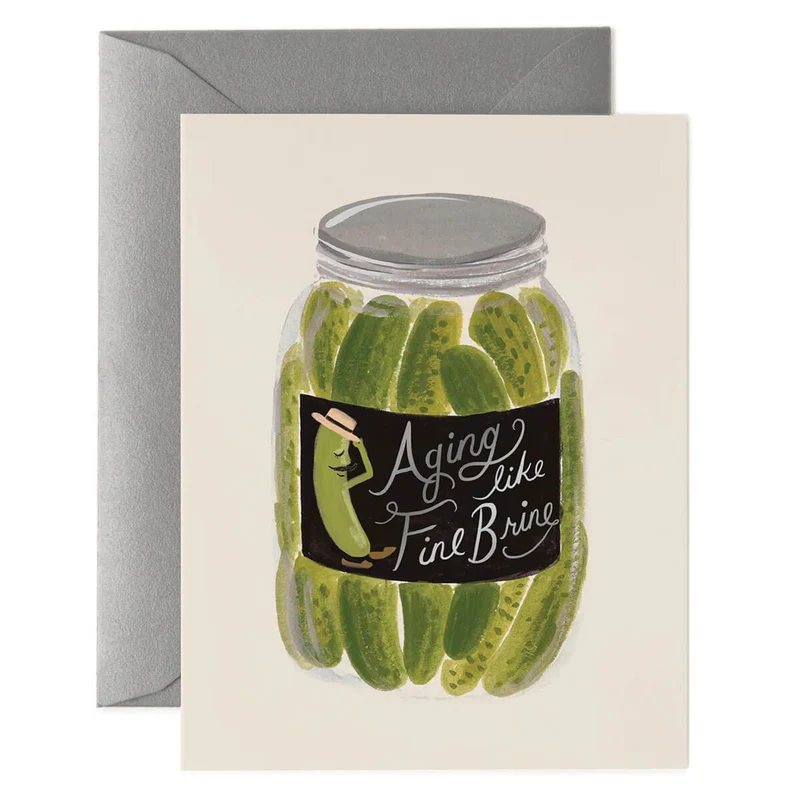Aging Like Fine Brine Greetings Card by Rifle Paper Co.