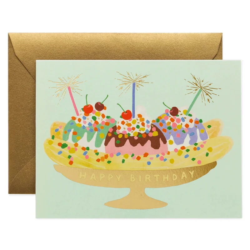 Banana Split Birthday Greetings Card By Rifle Paper Co.
