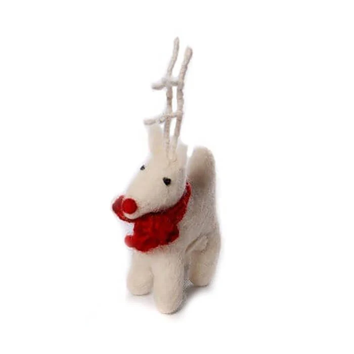 Large Standing Reindeer Hanging Christmas Decoration by Amica