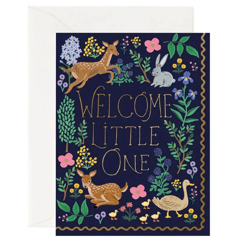 Woodland Welcome New Baby Greetings Card By Rifle Paper Co.