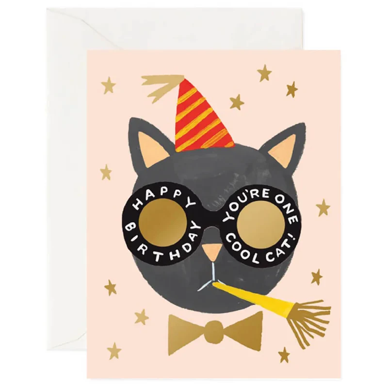 Birthday Cat Greetings Card By Rifle Paper Co.