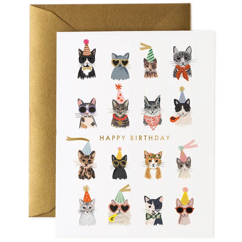 Cool Cats Birthday Greetings Card By Rifle Paper Co.