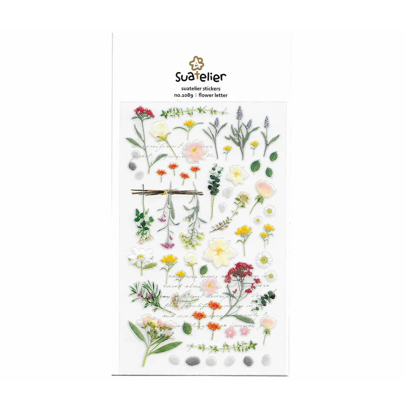 Flower Letter Stickers by Suatelier