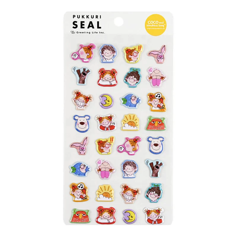 Coco-Chan & Friends Puffy Seal Stickers by Greeting Life