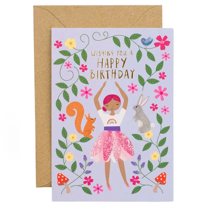 Twinkle Toes Birthday Greetings Card by Mifkins