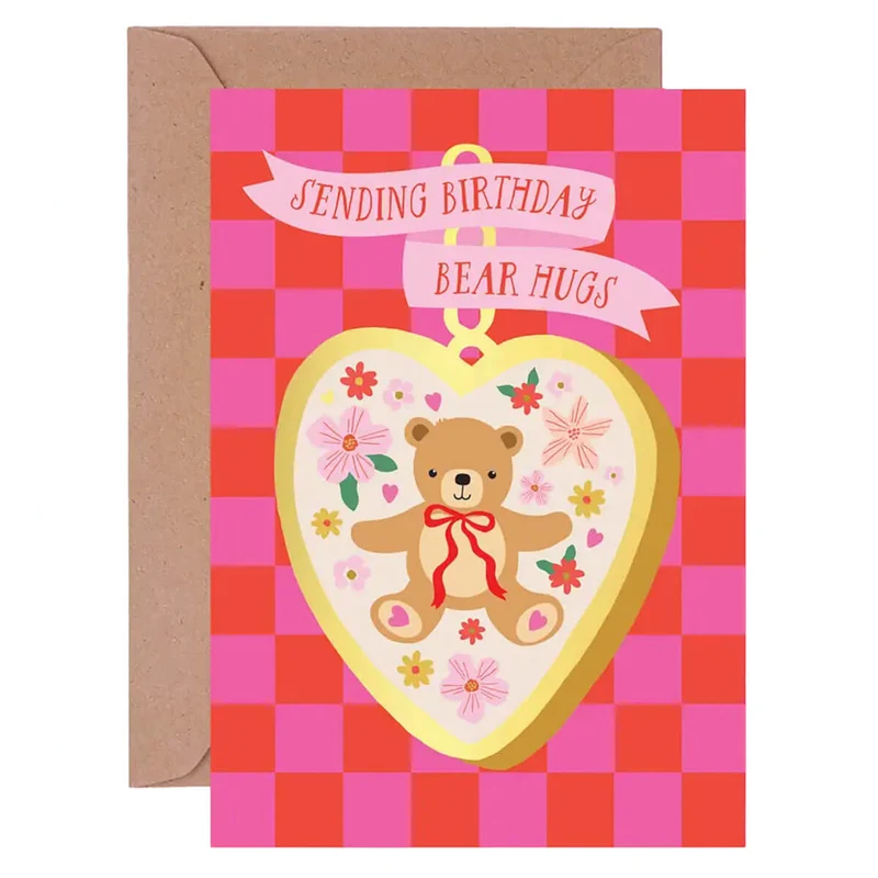 Teddy Bear Trinket Birthday Greetings Card by Mifkins