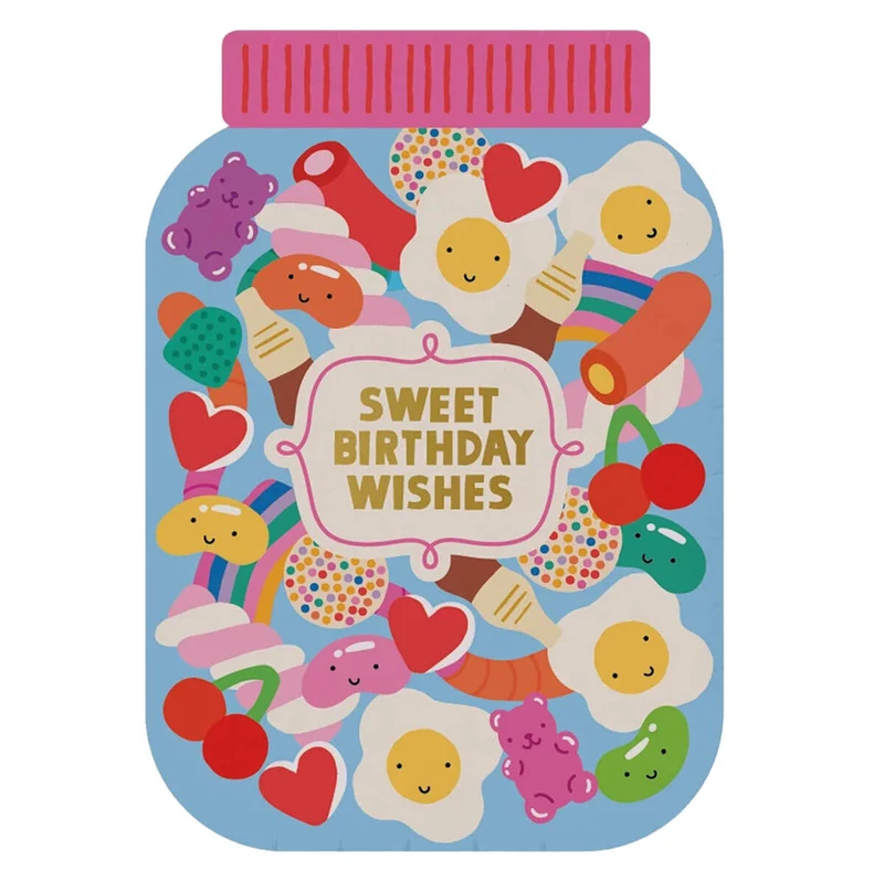 Sweet Jar Birthday Greetings Card by Mifkins