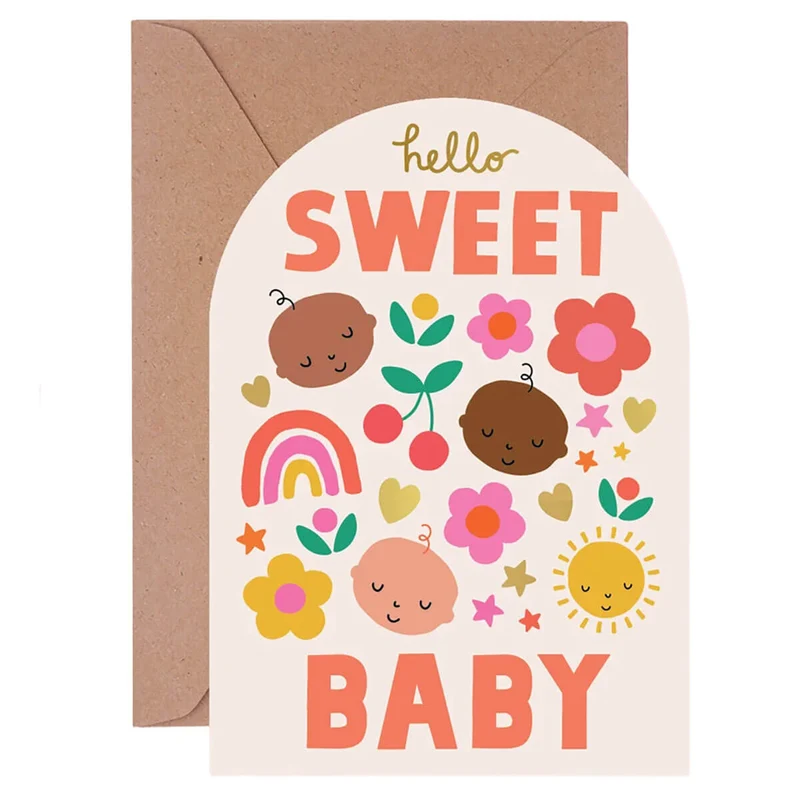 Sweet Baby Greetings Card by Mifkins