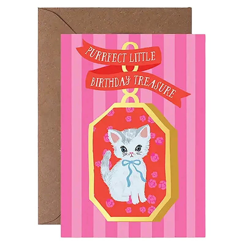 Kitten Vintage Keepsake Birthday Greetings Card by Mifkins