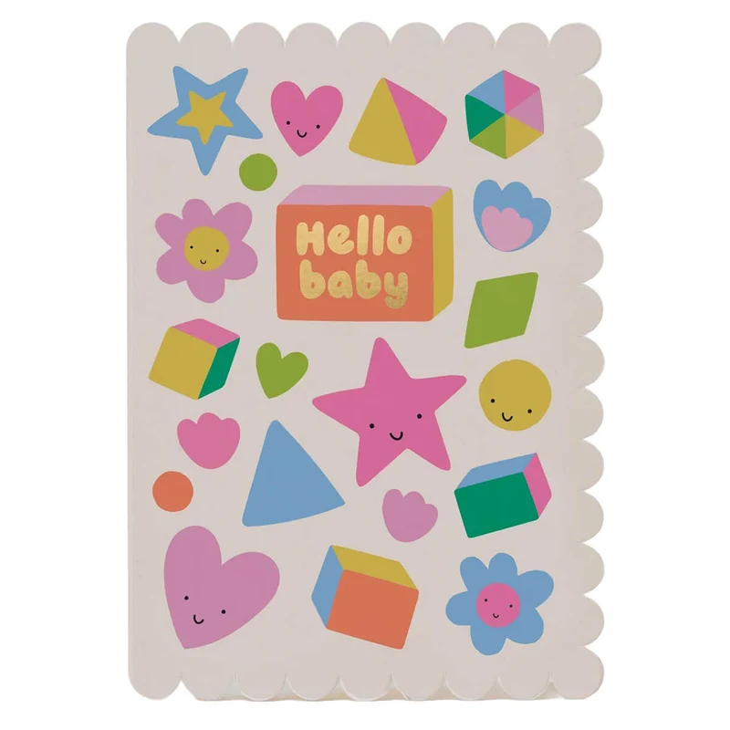 Shapes New Baby Greetings Card by Mifkins