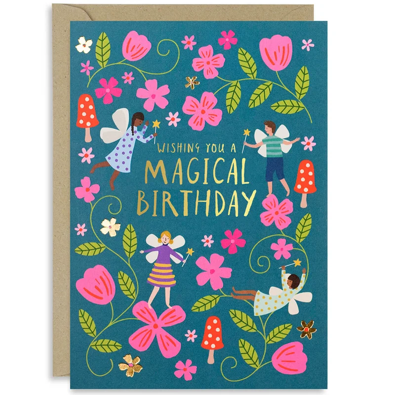 Fairy Garden Birthday Greetings Card by Mifkins