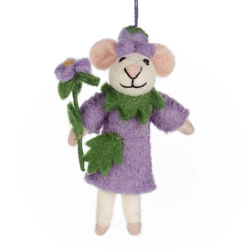 Violet The Mouse Hanging Decoration by Felt So Good