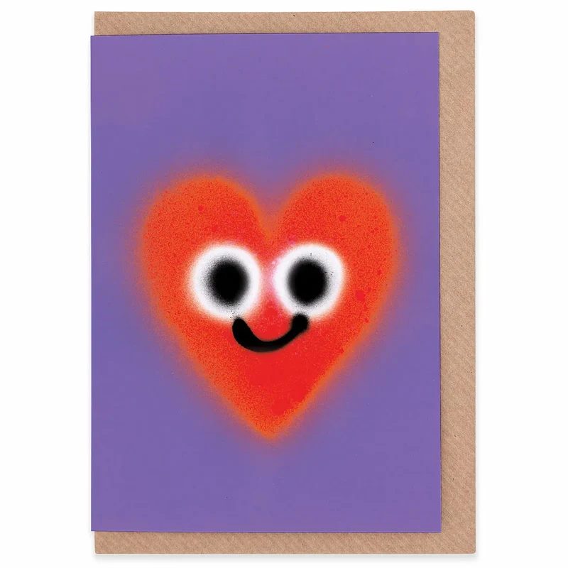 Heart Greetings Card by Jon Burgerman for Evermade
