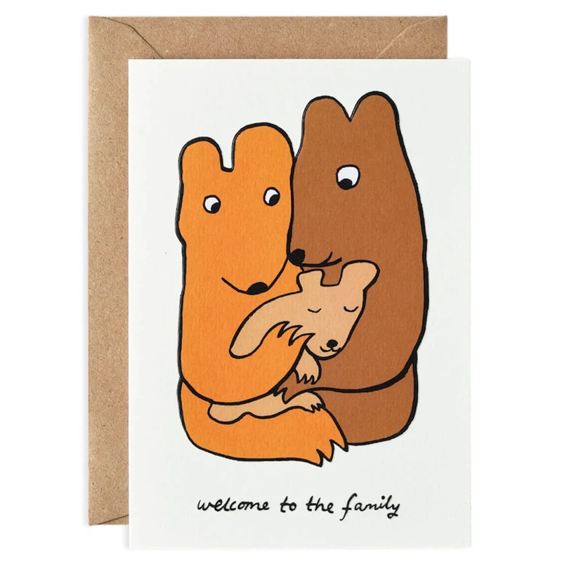 Welcome To The Family Embossed Greetings Card by Molly Fairhurst for Wrap