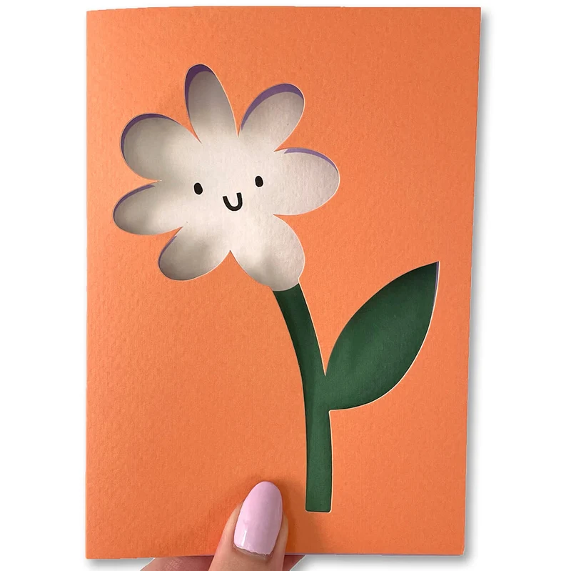 Flower Greetings Card by Rumble Cards