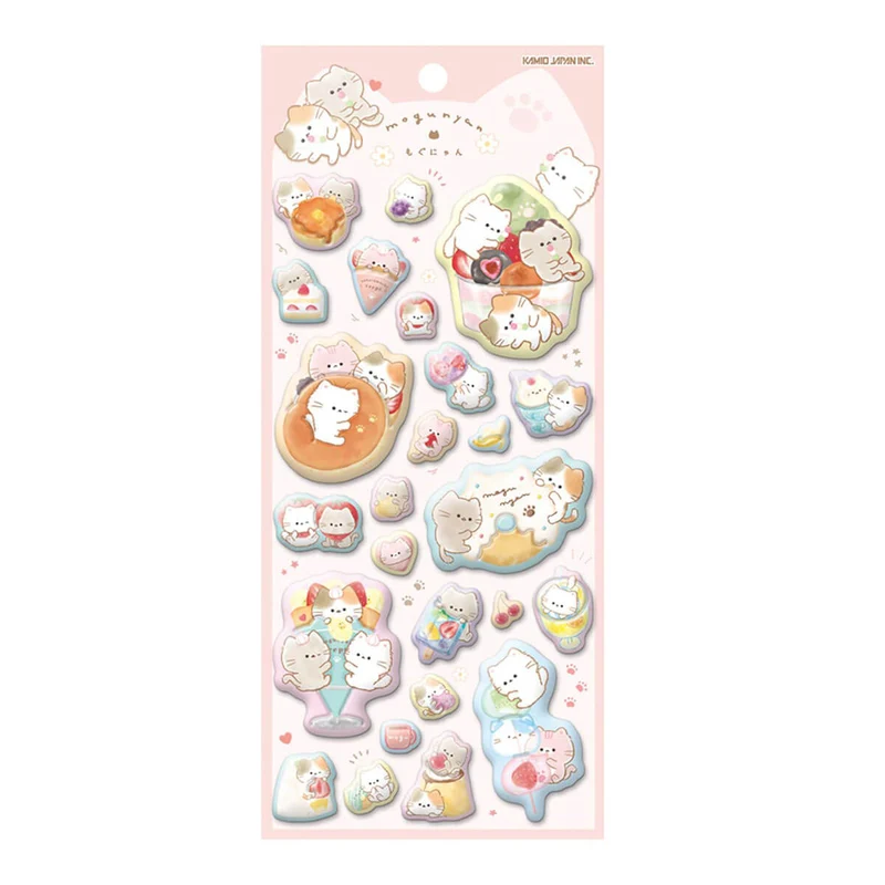 Mogunyan Sweets Super Seal Puffy Stickers by Kamio Japan