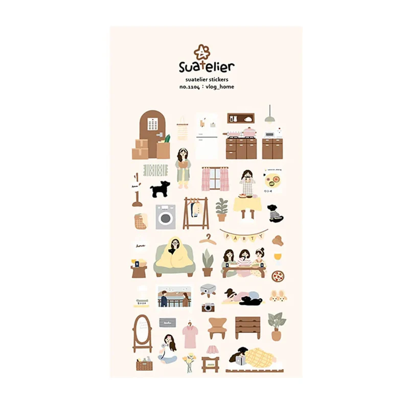 Vlog Home Stickers by Suatelier