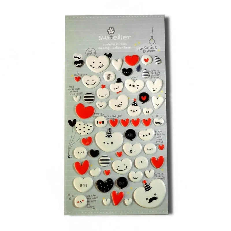 Balloon Heart Stickers by Suatelier