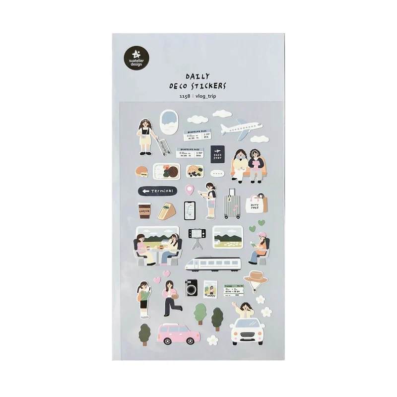 Vlog Trip Stickers by Suatelier