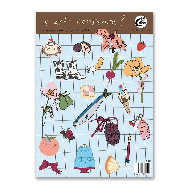 Is Art Nonsense? A6 Sticker Sheet by Eat The Moon
