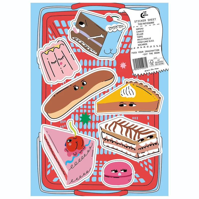 The Patisserie A5 Sticker Sheet by Eat The Moon