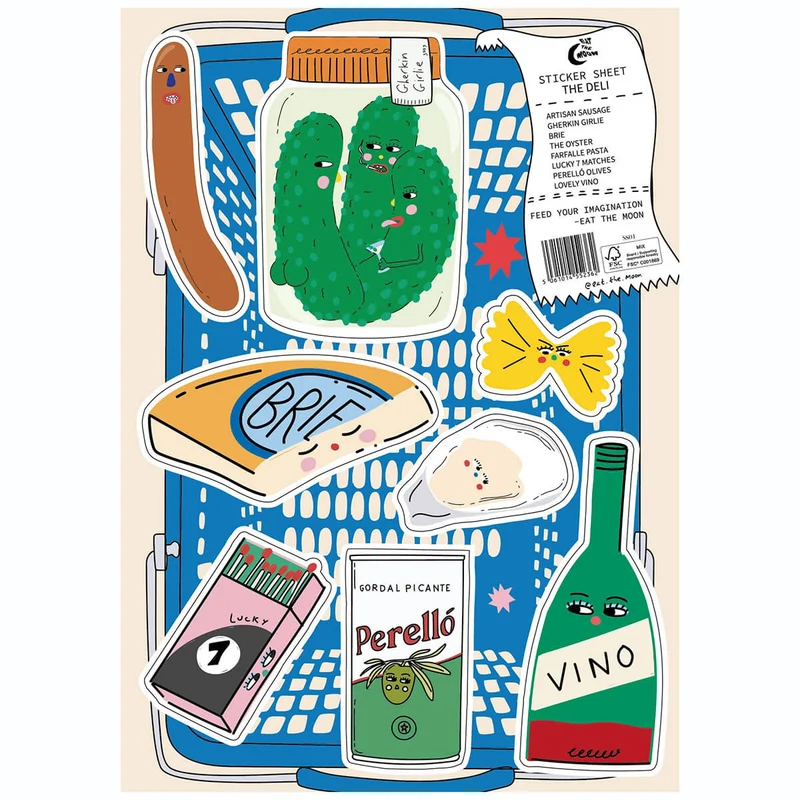 The Deli A5 Sticker Sheets by Eat The Moon