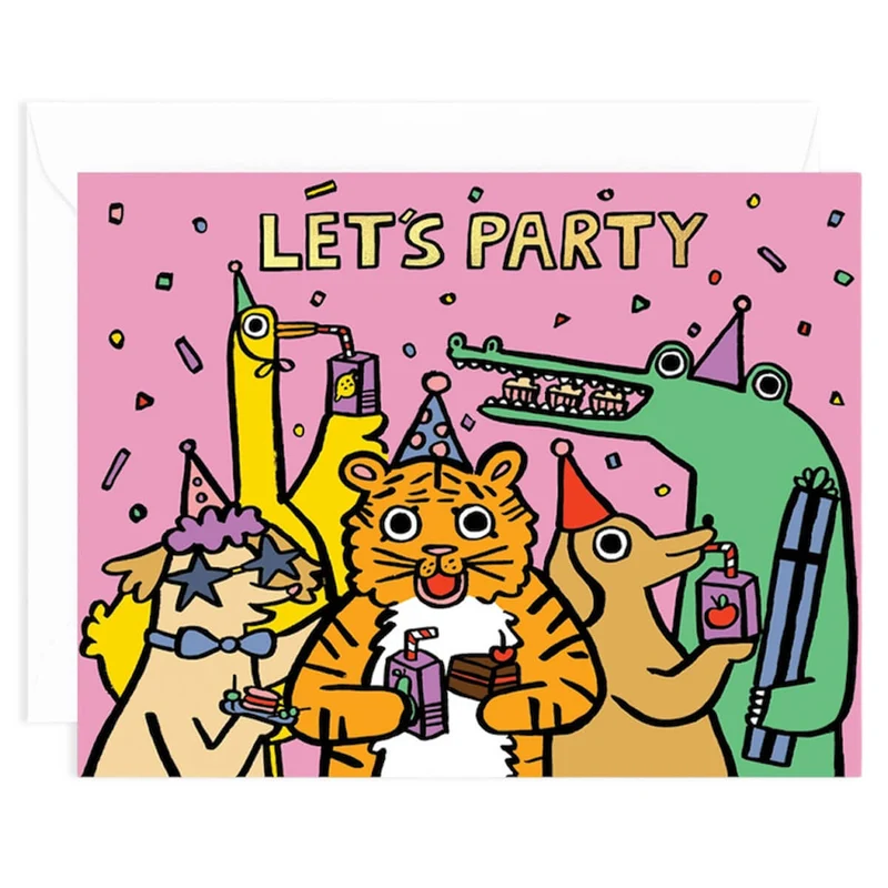Kid's Party Birthday Greetings Card by Alice Bowsher for Wrap