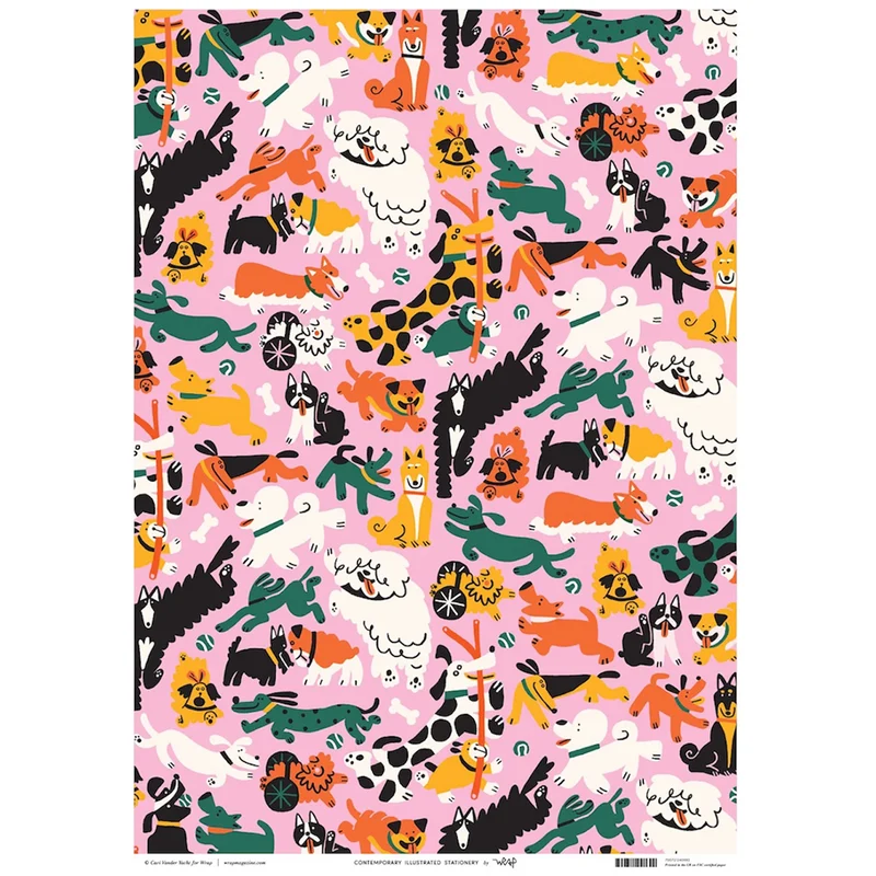 Dogs Day Out Gift Wrap by Cari Vander Yacht for Wrap