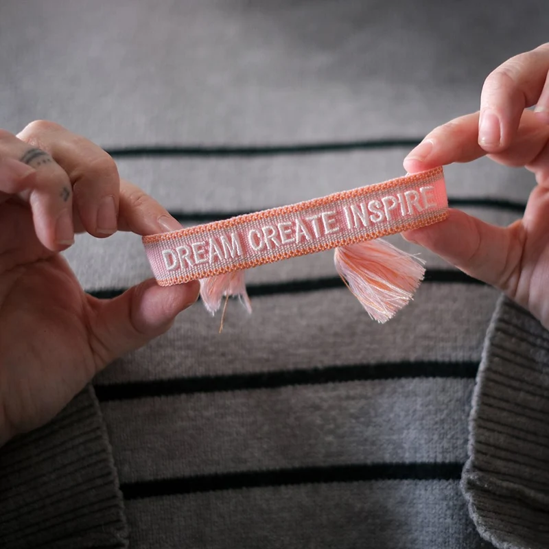 Boho-armband: dream create inspire