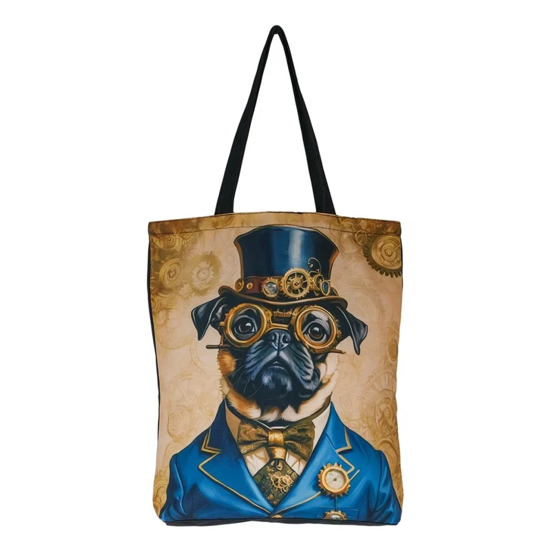 Tygväska hund steampunk
