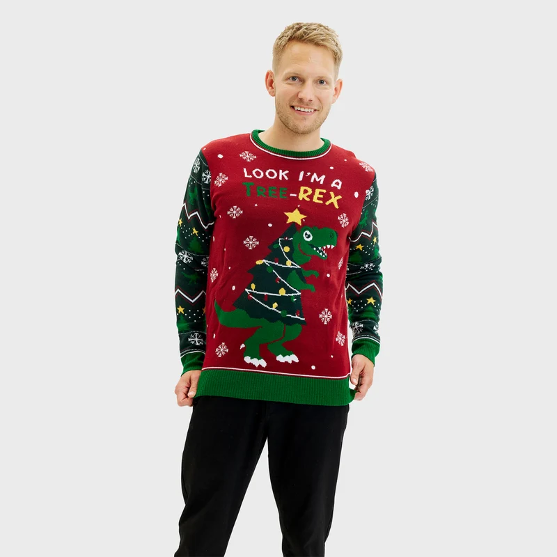 The Tree-REX Sweater med lys - Herre