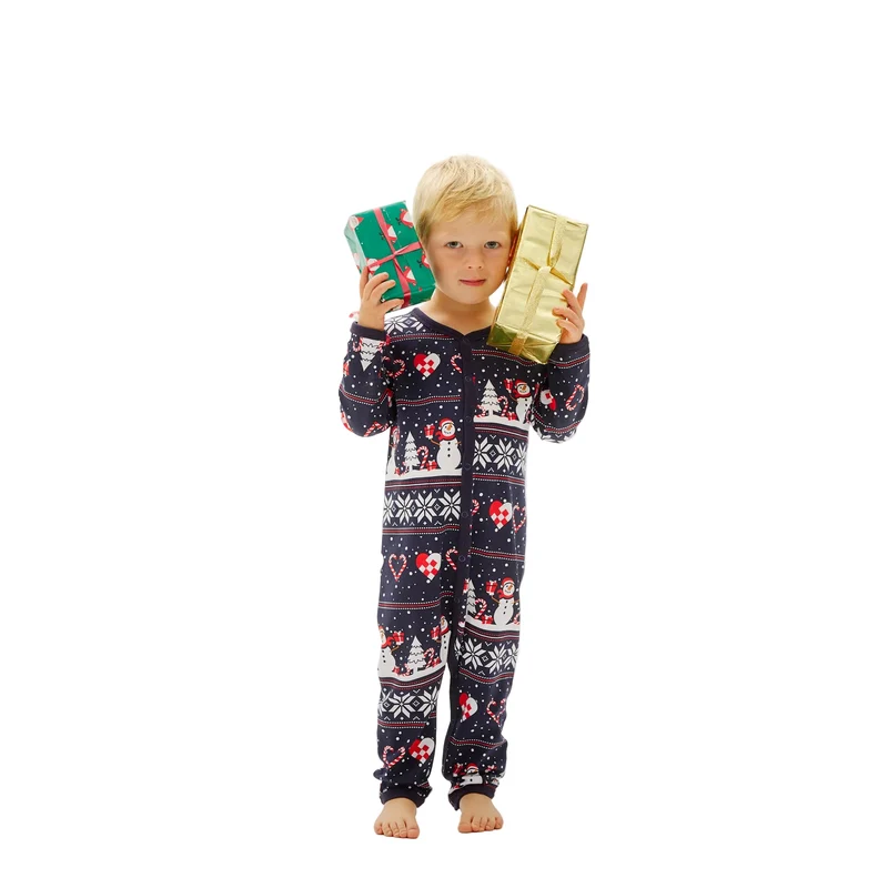 Julehjerte Jumpsuit Navy - Baby.