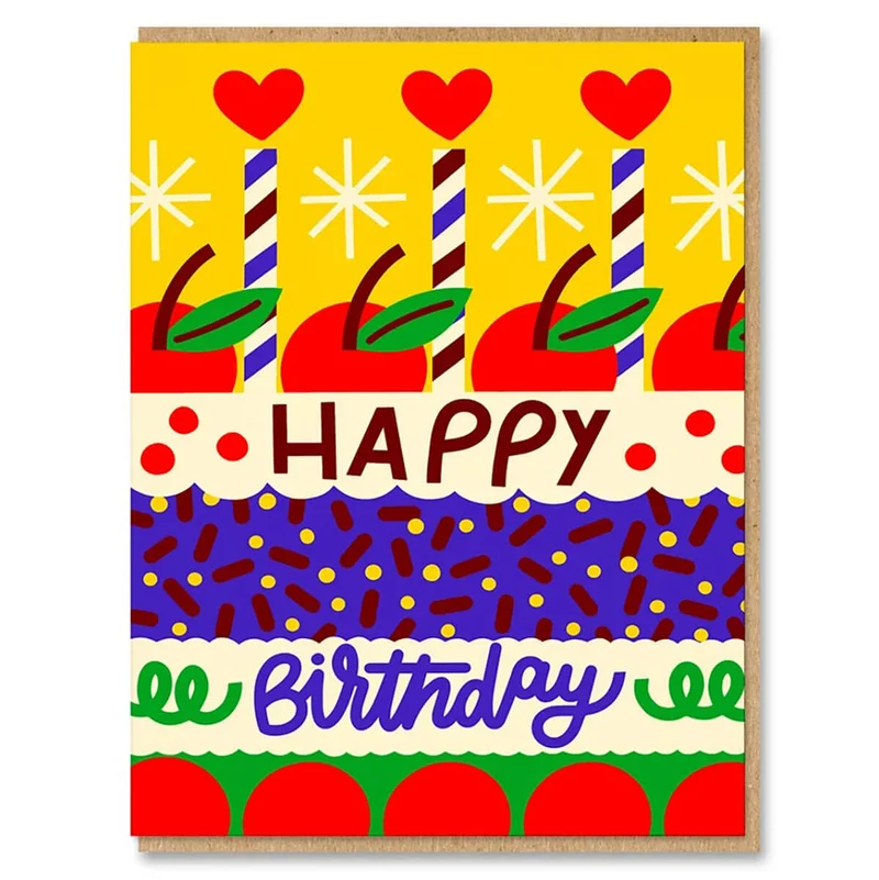 Fruit Cake Birthday Greetings Card by Flip & Lu for 1973