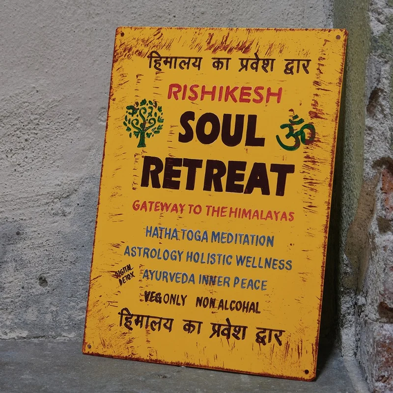 Indisk skylt - Soul Retreat