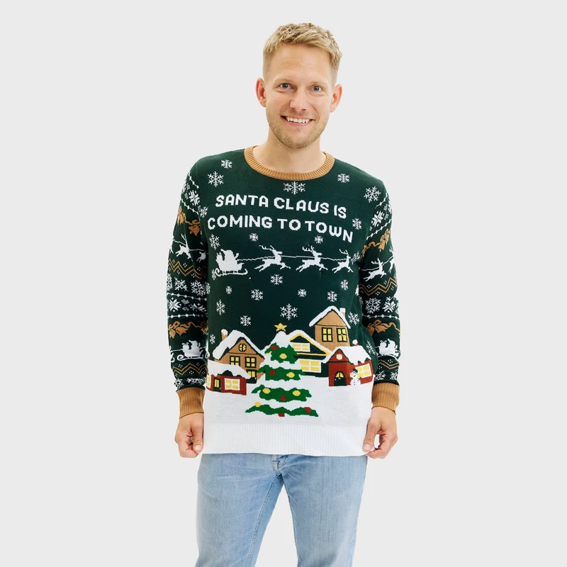Santa Claus Is Coming To Town med lys - Herre