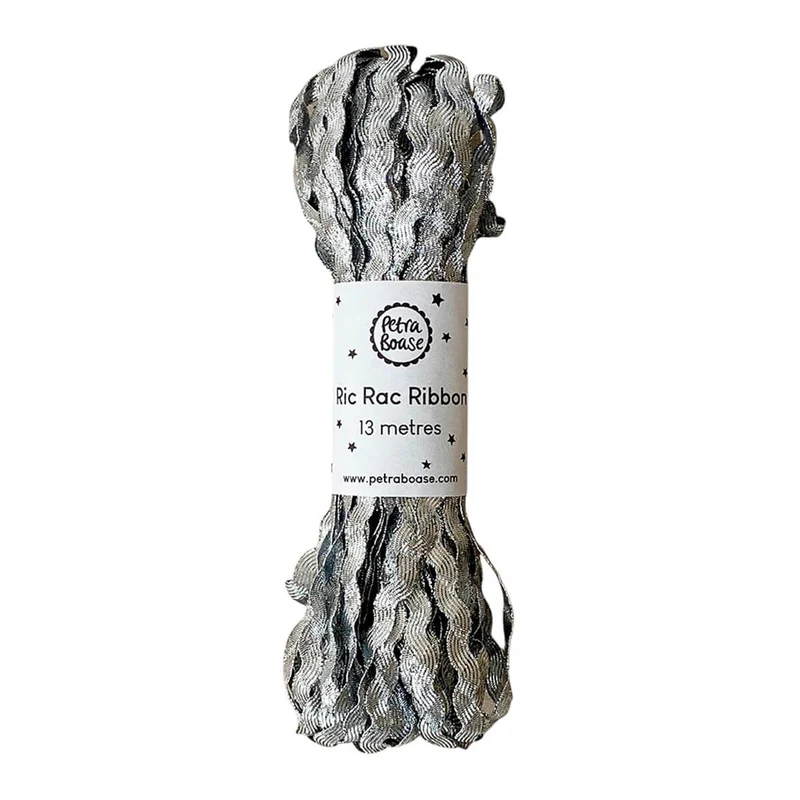 Metallic Ric-Rac Ribbon in Silver by Petra Boase