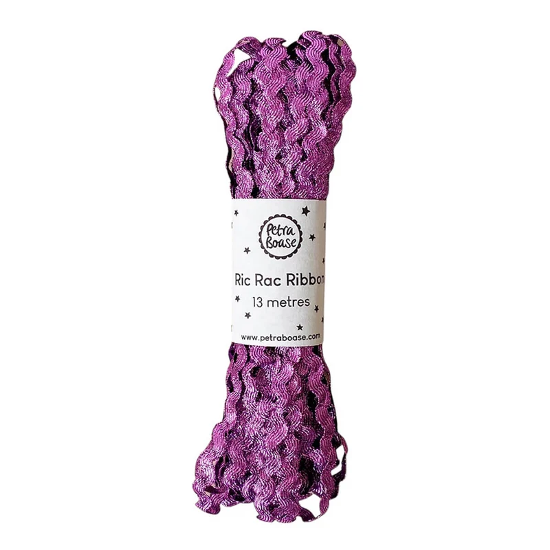 Metallic Ric-Rac Ribbon in Amethyst Purple by Petra Boase