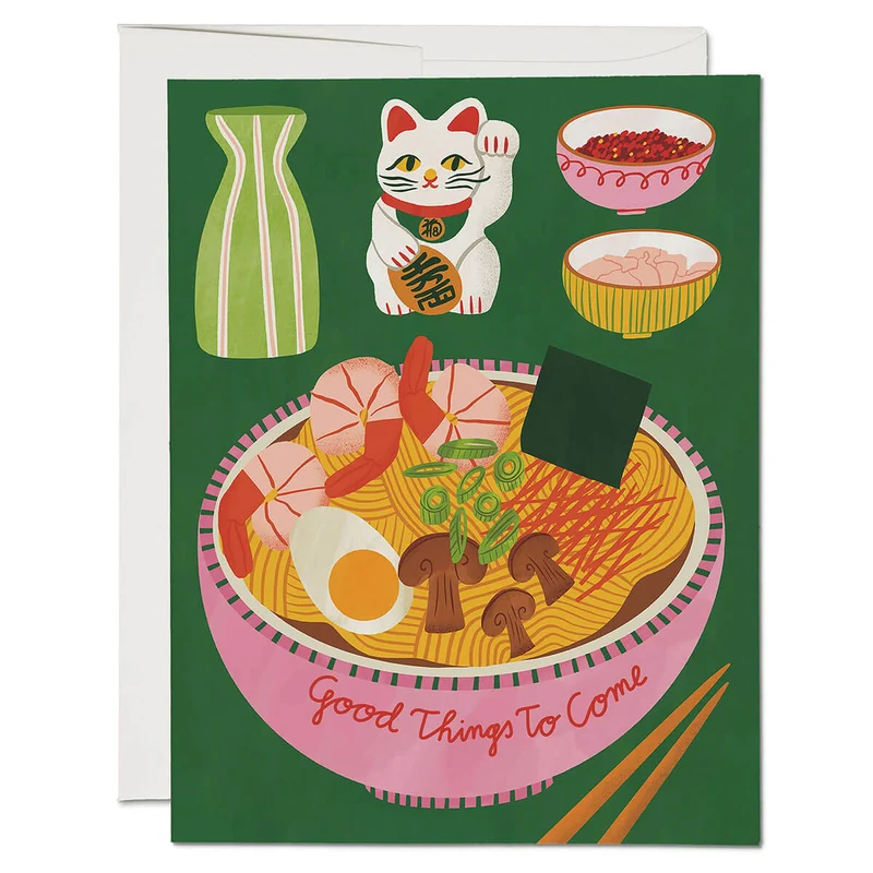 Ramen Bowl Greetings Card by Red Cap Cards