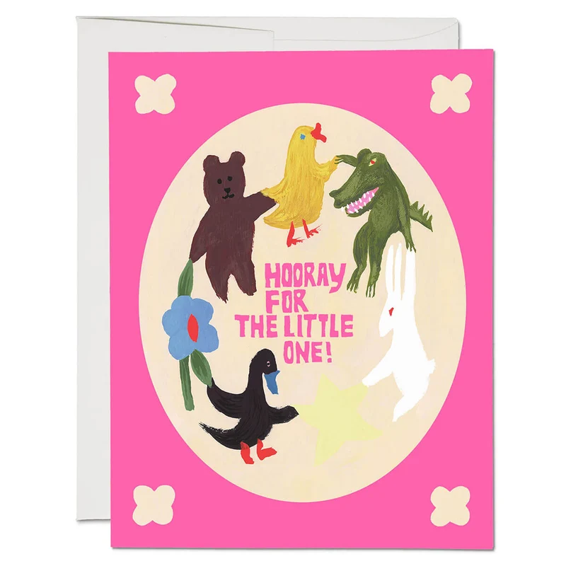 Hooray Little One Greetings Card by Red Cap Cards