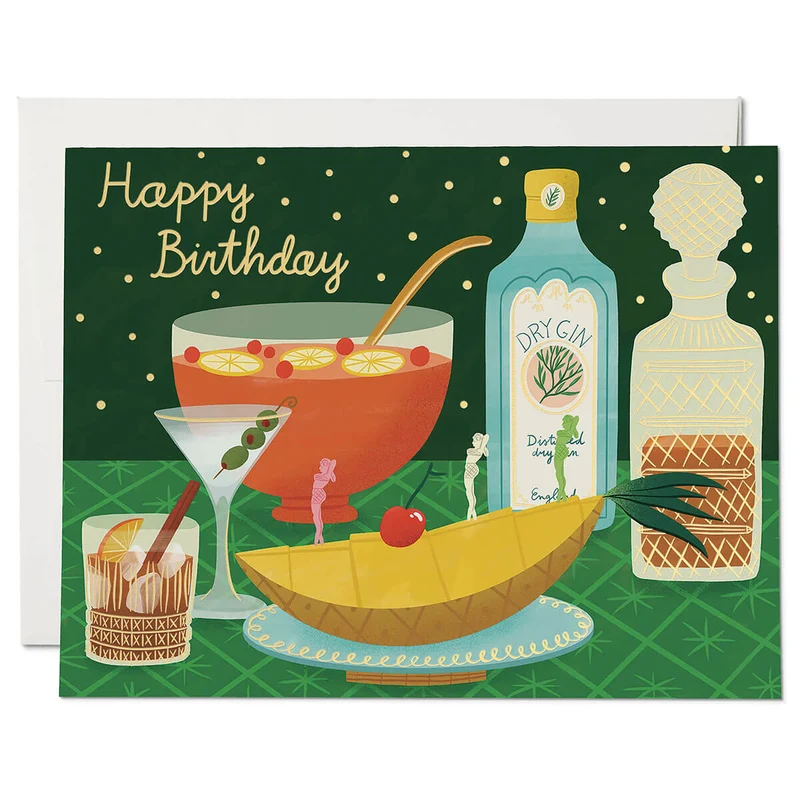 Boozy Birthday Greetings Card by Red Cap Cards