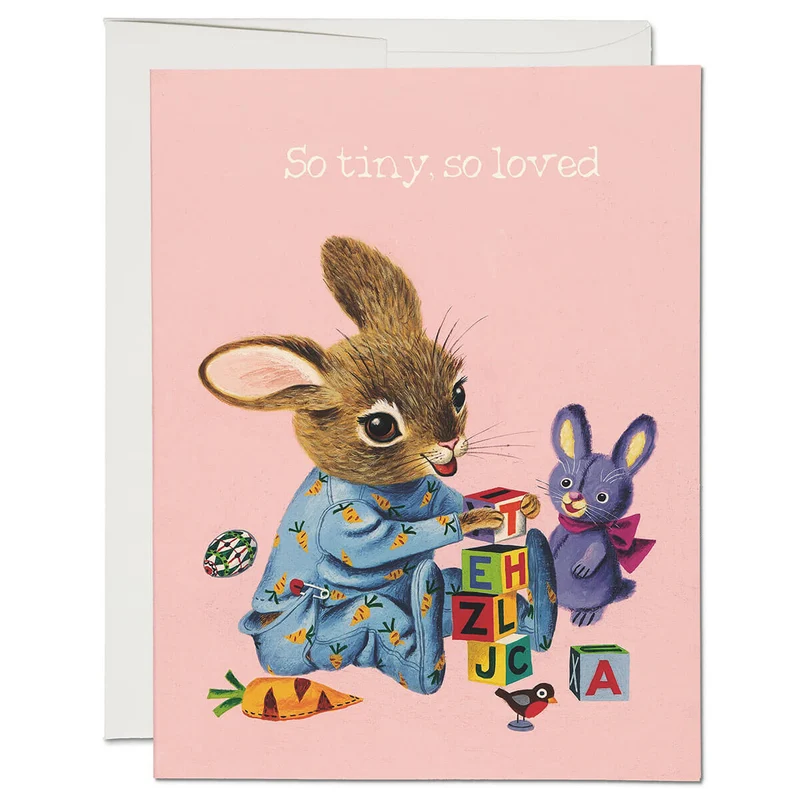 So Tiny So Loved Greetings Card by Red Cap Cards