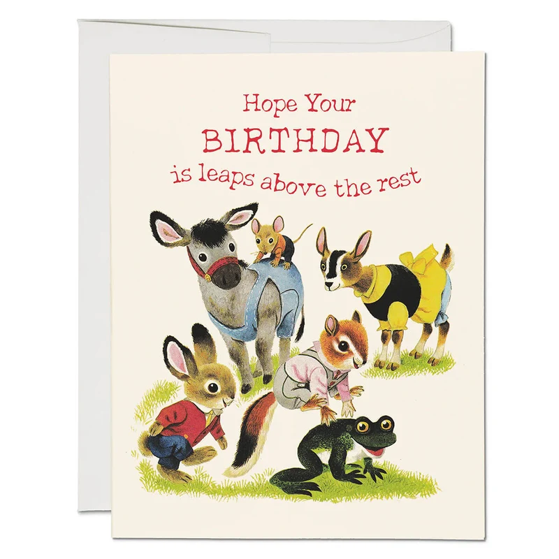 Leaps Above Birthday Greetings Card by Red Cap Cards