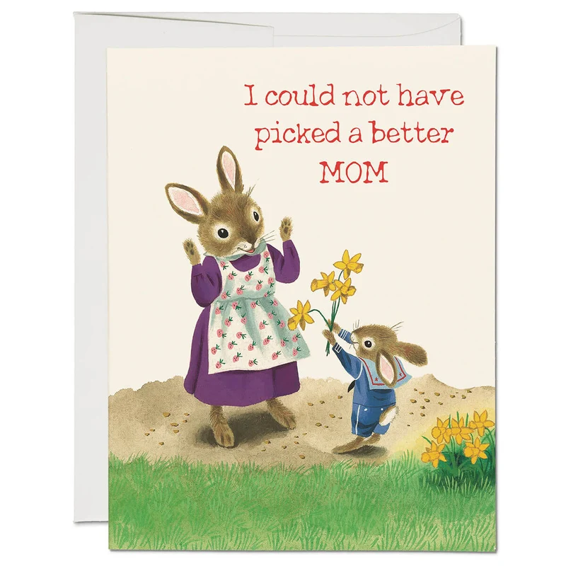 Daffodil Mom Greetings Card by Red Cap Cards