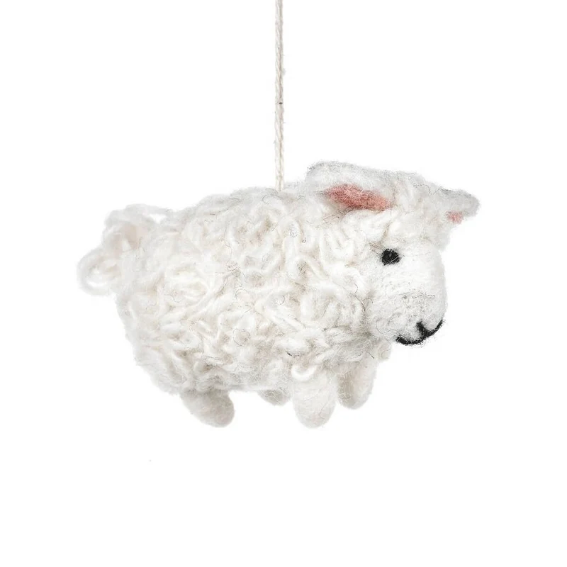 Barbara The Sheep Hanging Decoration by Felt So Good