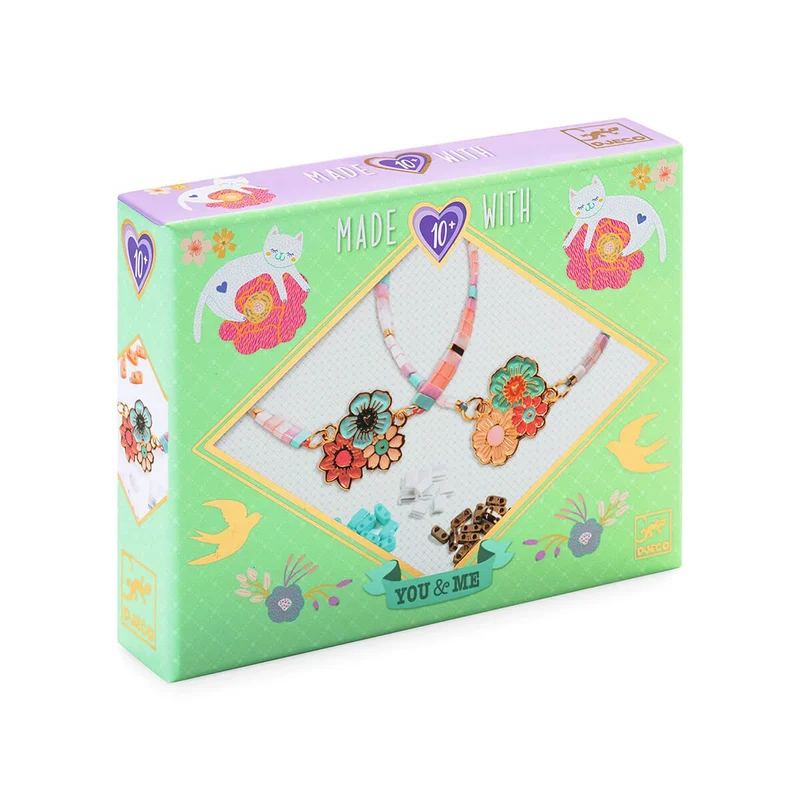 Tila And Flowers You And Me Twin Bracelets Craft Kit by Djeco