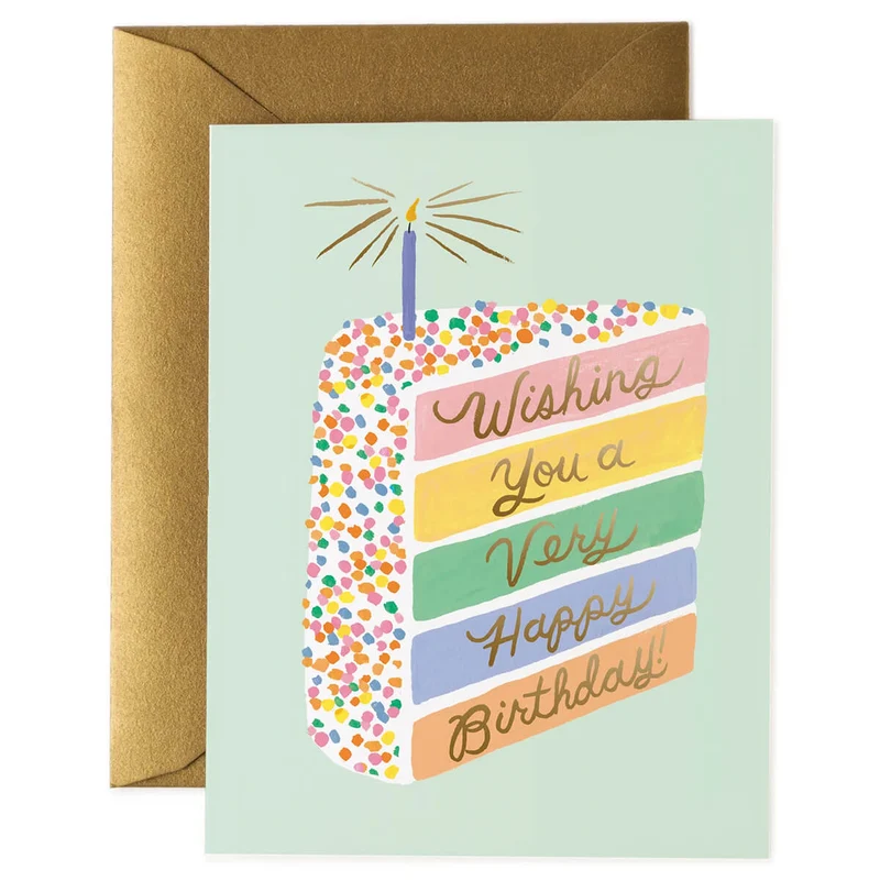 Cake Slice Birthday Greetings Card By Rifle Paper Co.