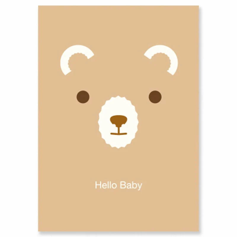 Hello Baby Bear Greetings Card by Dicky Bird
